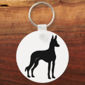 ibizan hound silhouette sleutelhanger (Voorkant)