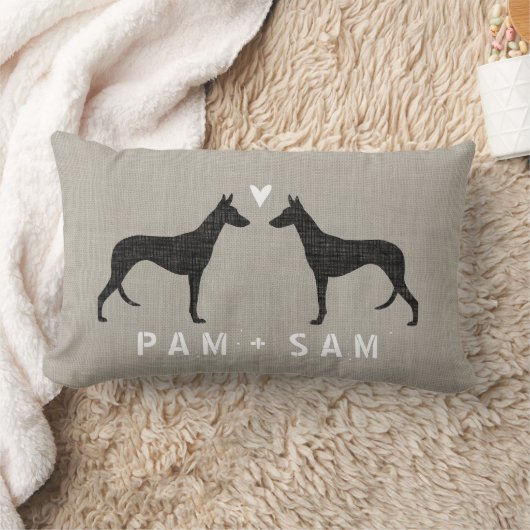 Ibizan Hound Silhouetten Liefde Kussen (Deken)