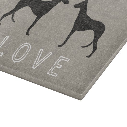 Ibizan Hound Silhouetten Liefde Snijplank (Hoek)