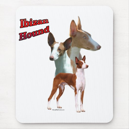 Ibizan Hound Trio 2 Muismat (Voorkant)