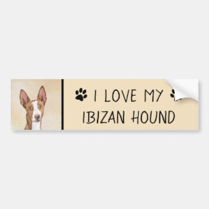 Ibizan Houndschilderen - Kute Original Dog Art Bumpersticker