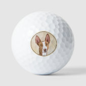 Ibizan Houndschilderen - Kute Original Dog Art Golfballen (Voorkant)