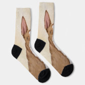 Ibizan Houndschilderen - Kute Original Dog Art Sokken (Rechts)