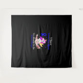 IBM Awareness Funny Unicorn Vriend Familie Onderst Wandkleed (Voorkant (horizontaal))