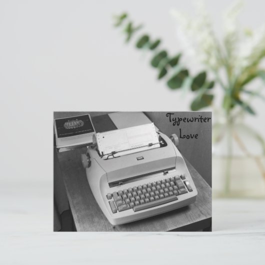 IBM Type writer Love Briefkaart (Staand voorkant)