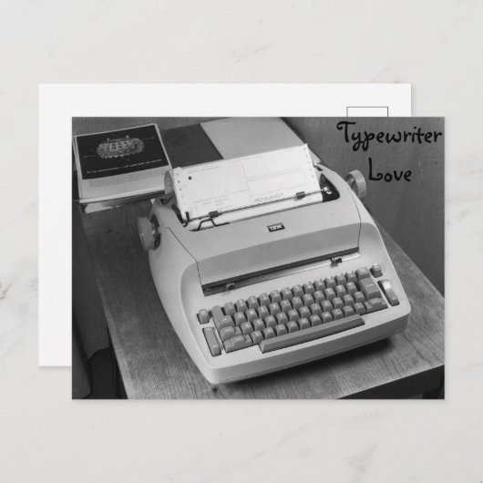 IBM Type writer Love Briefkaart (Voorkant / Achterkant)