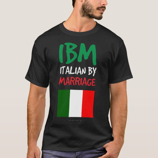 IBM voor Italiaanse huwelijken. Grappig Italiaans  T-shirt (Voorkant)