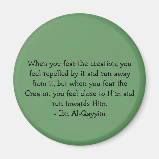Ibn Al-Qayyim Quote Koelkast Magneet (Voorkant)