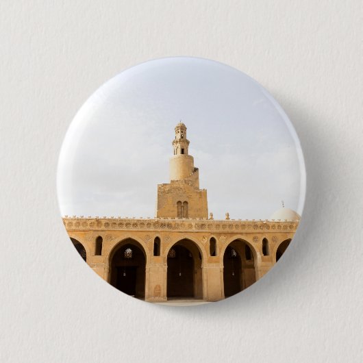 ibn tulun moskee in Caïro, Egypte Ronde Button 5,7 Cm (Voorkant)