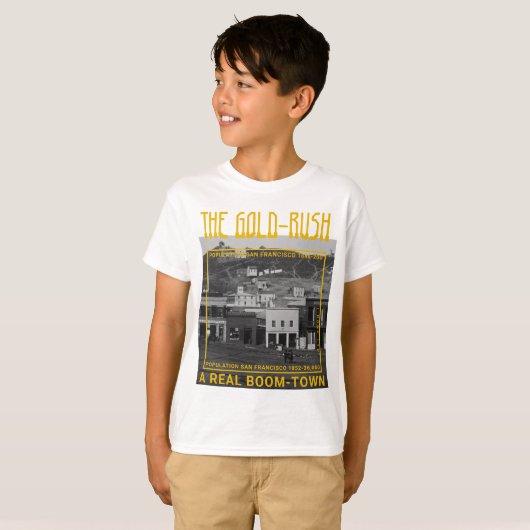 IBONELTD. GOLD-RUSH BOOM TOWN 2bw T-shirt (Voorkant volledig)