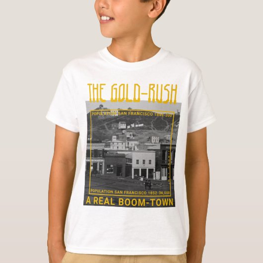 IBONELTD. GOLD-RUSH BOOM TOWN 2bw T-shirt (Voorkant)