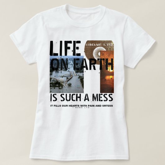 IBONELTD. LEVEN OP AARDE 2d T-shirt (Design voorkant)