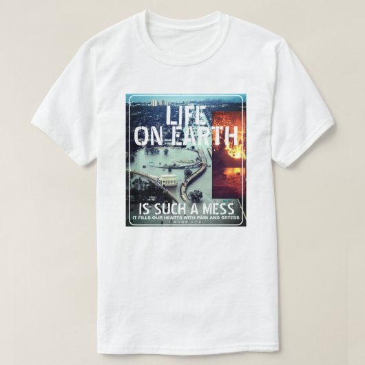 IBONELTD. LEVEN OP AARDE 2d T-shirt (Design voorkant)