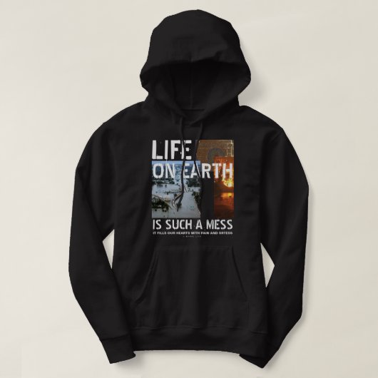 IBONELTD. LEVEN OP AARDE 2db Hoodie (Design voorkant)