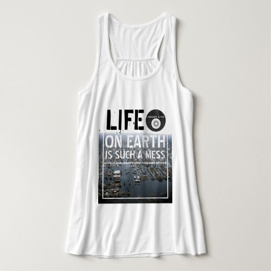 IBONELTD. LEVEN OP AARDE 3 TANKTOP (Design voorkant)