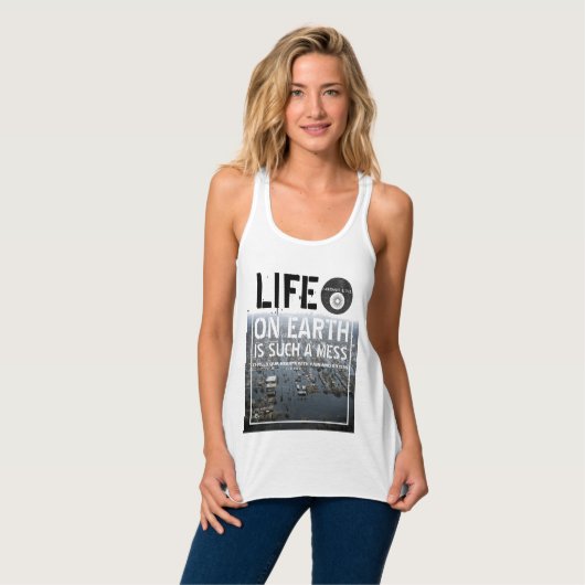 IBONELTD. LEVEN OP AARDE 3 TANKTOP (Volledige Voorkant)