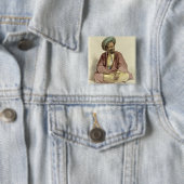 Ibrahim - van Sunnar, 1856 Vierkante Button 5,1 Cm (In situ)