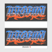 Ibrahim Vorname Name Graffiti Aufkleber Sticker (Vel)