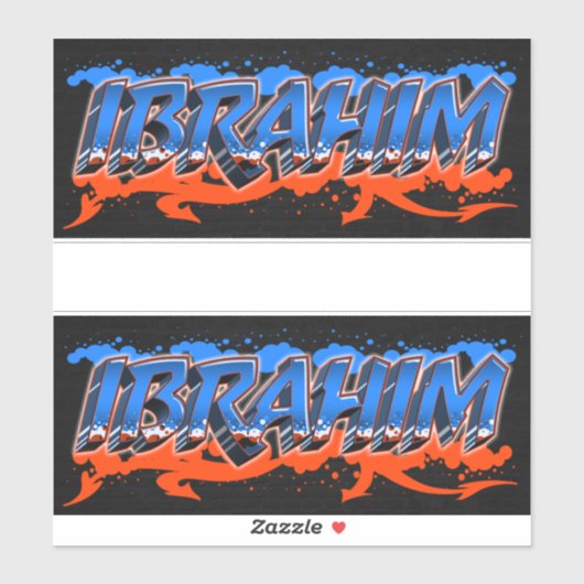 Ibrahim Vorname Name Graffiti Aufkleber Sticker (Vel)