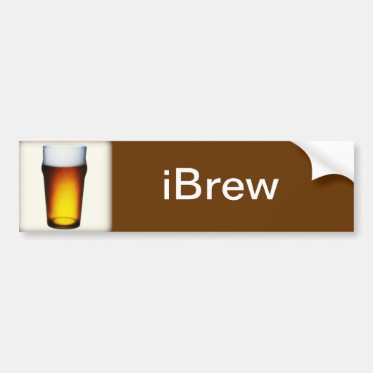 iBrew Ale Glass Bumpersticker (Voorkant)