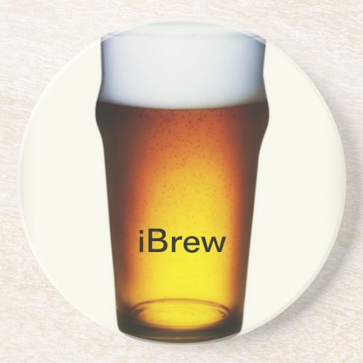 iBrew Ale Glass Zandsteen Onderzetter (Voorkant)