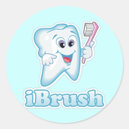 iBrush Ronde Sticker (Voorkant)
