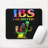 Ibs I Be Tin' Funny Skeleton Tie Dye  Muismat (Met muis)