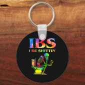 Ibs I Be Tin' Funny Skeleton Tie Dye Sleutelhanger (Voorkant)