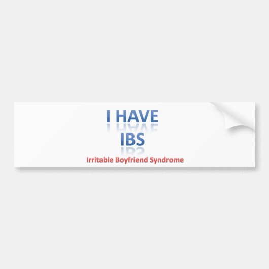 IBS:  Irriteerbaar Boyvriend Syndroom Bumpersticker (Voorkant)