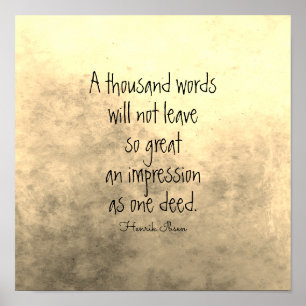 Ibsen Literary Inspirerend quote typografie Poster