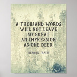 Ibsen Literary Inspirerend Quote typografie Poster