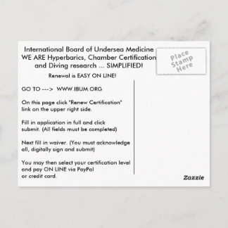 IBUM Verlengingskaart Briefkaart