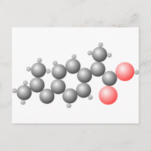 Ibuprofen Molecule-structuur Briefkaart