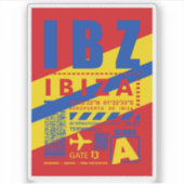 IBZ Ibiza luchthaven Sticker (Voorkant)