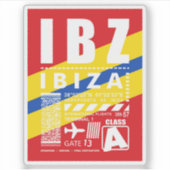 IBZ Ibiza luchthaven Sticker (Voorkant)