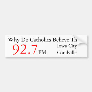 IC/Coralville katholieke radio Bumpersticker