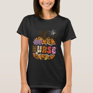 IC Nurse Halloween Pumpkin Leopard Intensive Care T-shirt
