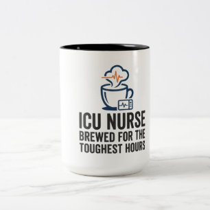 IC-verpleegster cadeaumok Tweekleurige Koffiemok