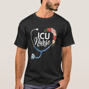 IC-verpleegster Kritieke Zorg RN Verpleging Hart v T-shirt