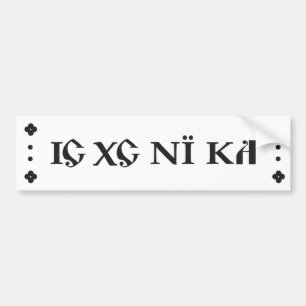 ic xc ni ka bumper sticker donkergrijs / zwart