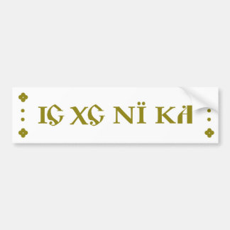 IC XC NI KA Orthodox bumper sticker groen