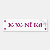 IC XC NI KA Orthodox bumper sticker paars (Voorkant)