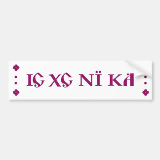 IC XC NI KA Orthodox bumper sticker paars