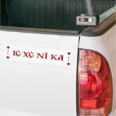 IC XC NI KA Orthodoxe bumpersticker bordeauxrood (Op Truck)