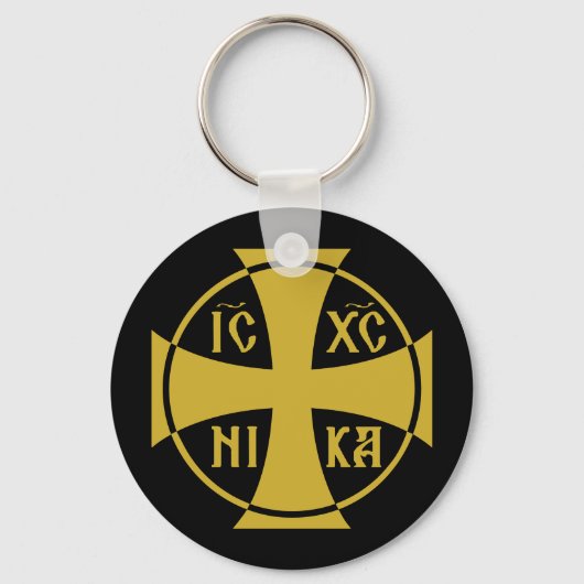IC XC NIKA Christogram Jezus Christus Verkopers Sleutelhanger (Voorkant)