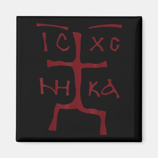 IC XC Nika Cross Christelijk Orthodox Funny Christ Magneet (Voorkant)