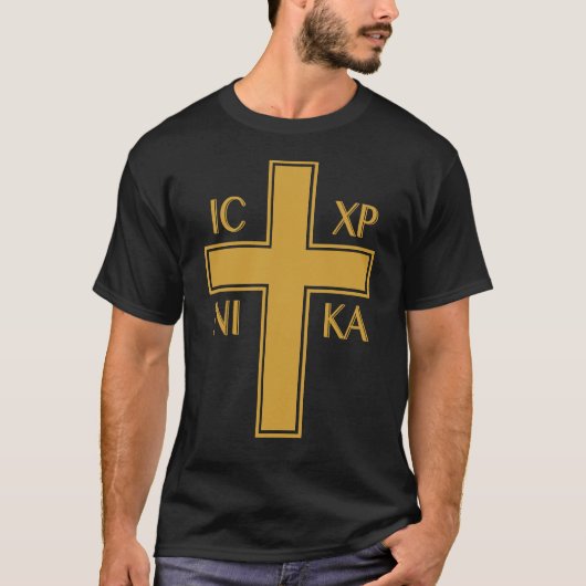 IC XC NIKA Grieks Christelijk-orthodox christogram T-shirt (Voorkant)