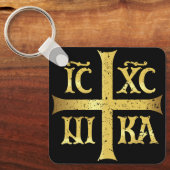 IC XC NIKA JEZUS CHRISTUS VEROVERT SLEUTELHANGER (Voorkant)