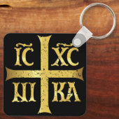 IC XC NIKA JEZUS CHRISTUS VEROVERT SLEUTELHANGER (Achterkant)