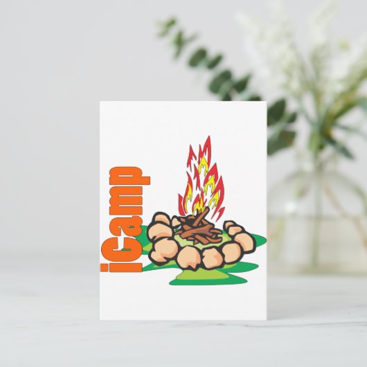 iCamp Camping Shirt Briefkaart (Staand voorkant)